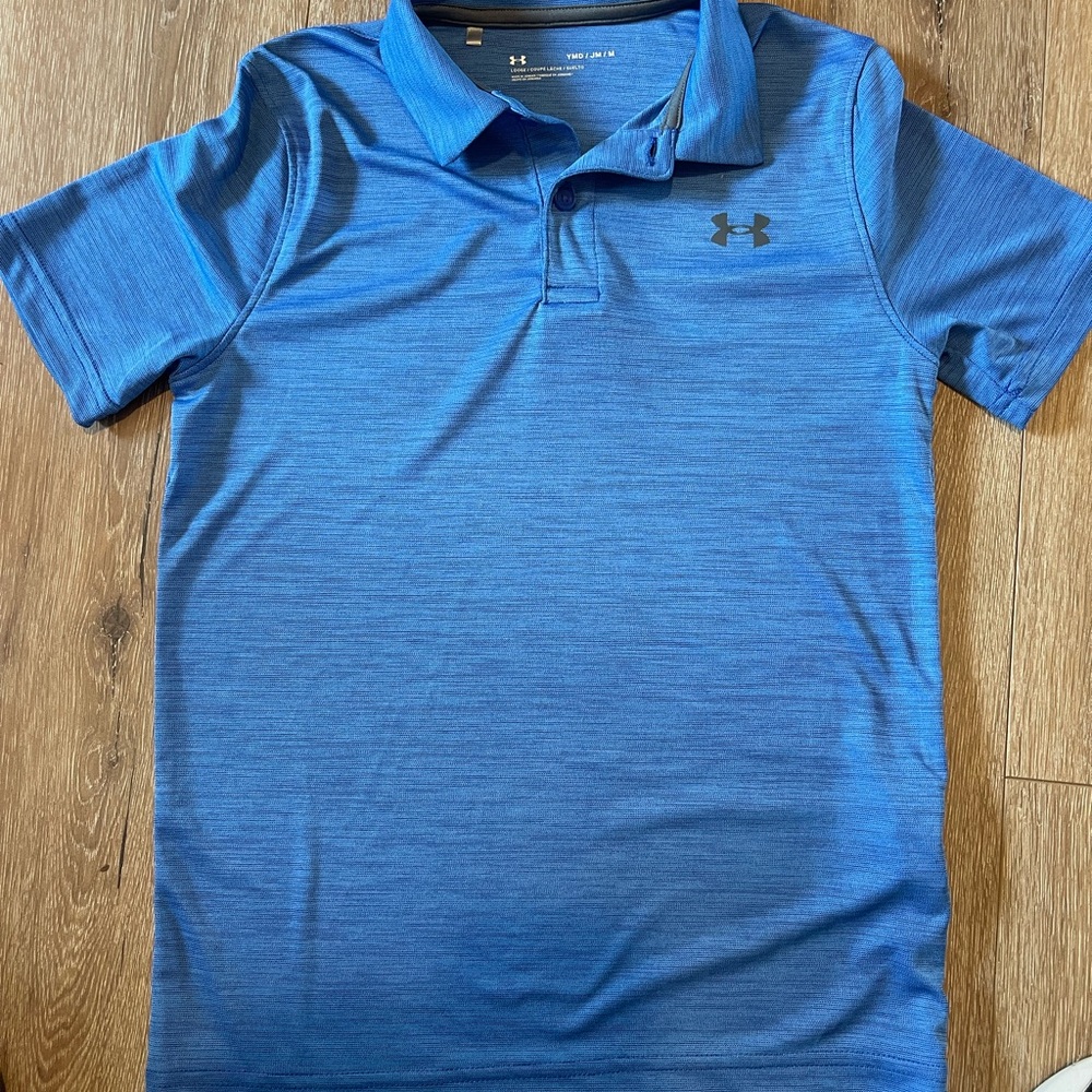 Under Armour Heathered Blue Polo Shirt
